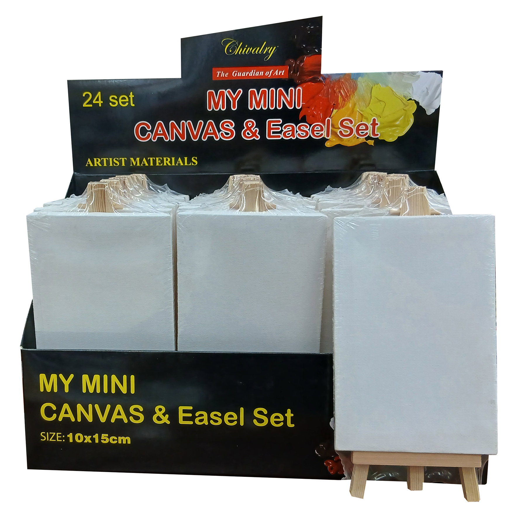 Bozart Easel+Canvas 10x15cm Plain