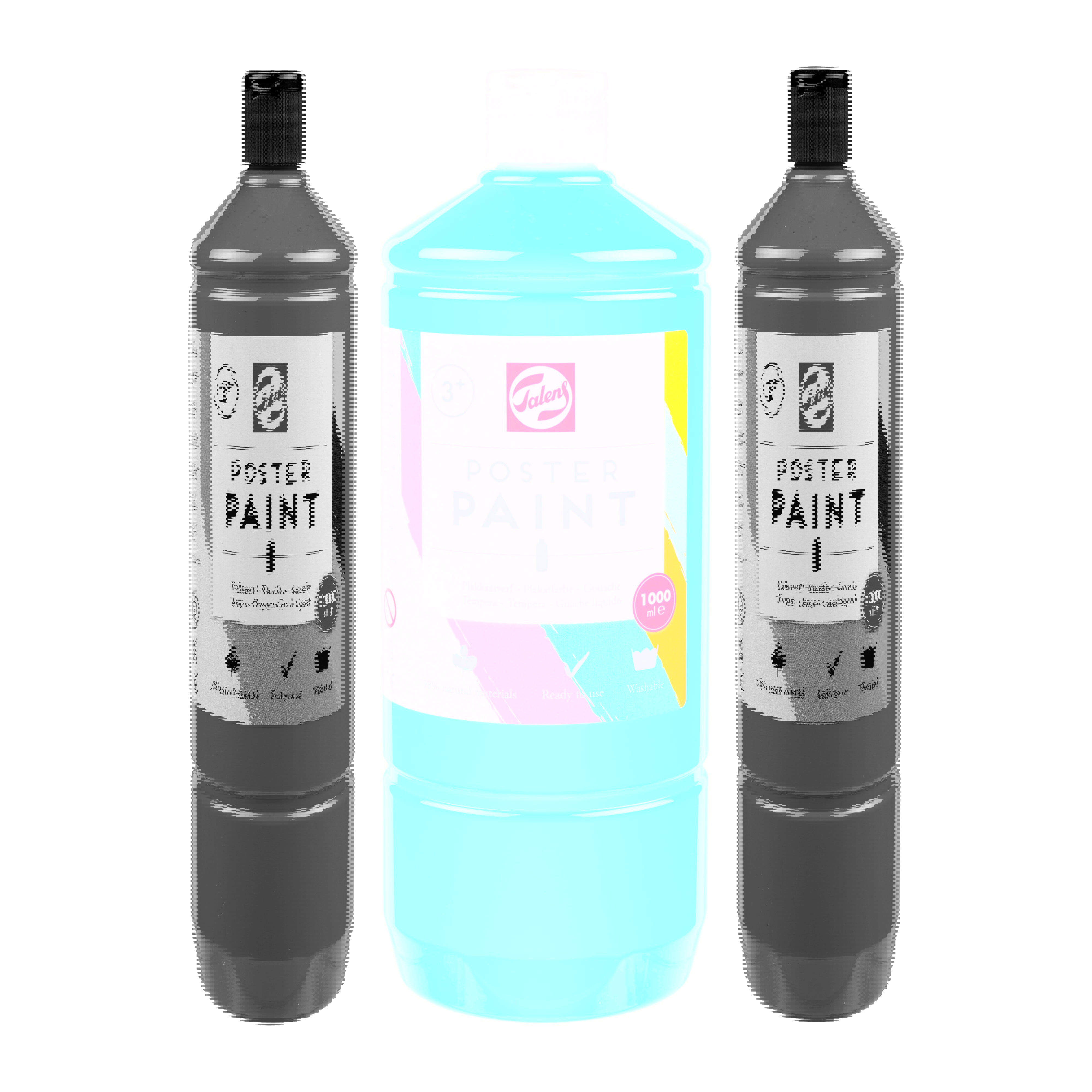 Talens School Colours Bottle 1000 ml Light Blue