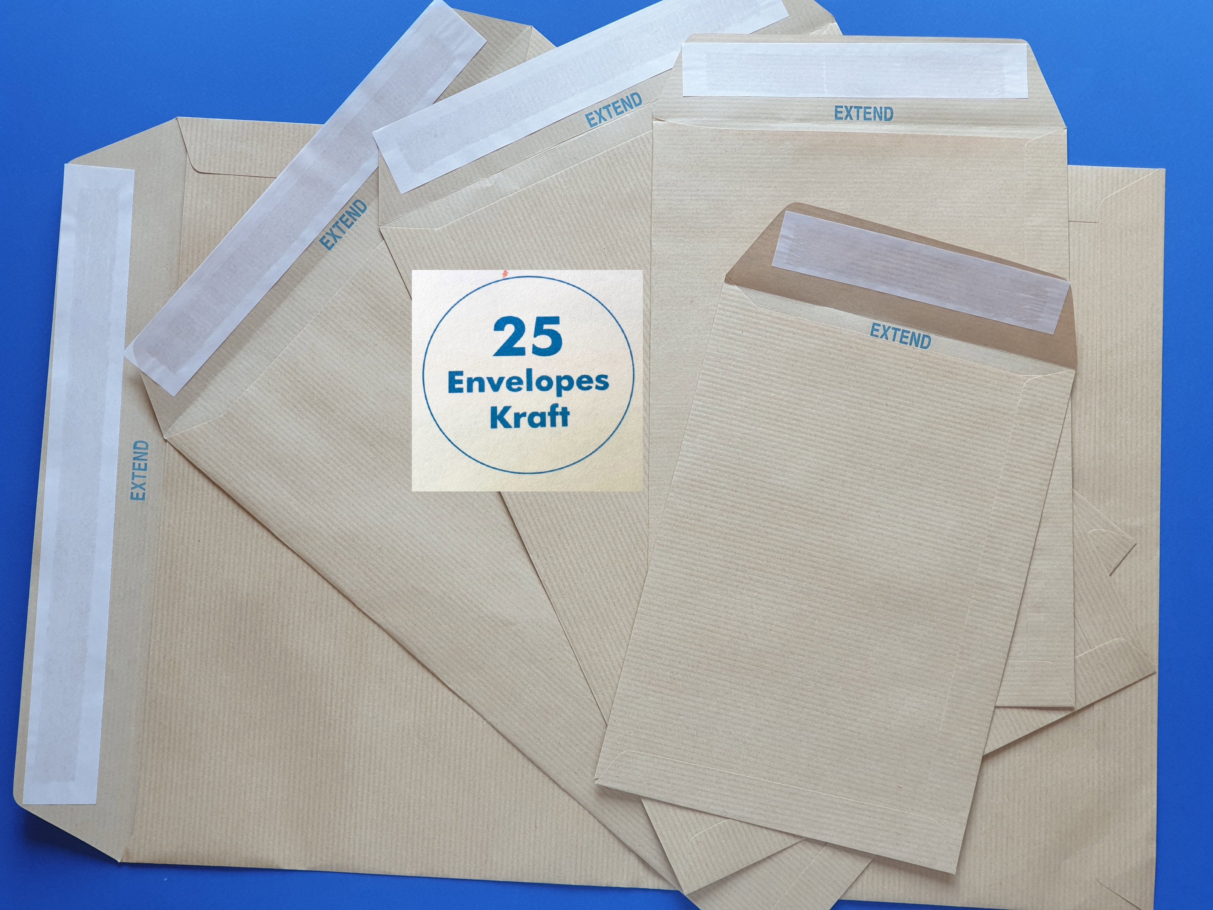 EXTEND Ribbed Envelope 110g 229x324mm Kraft P/S 25