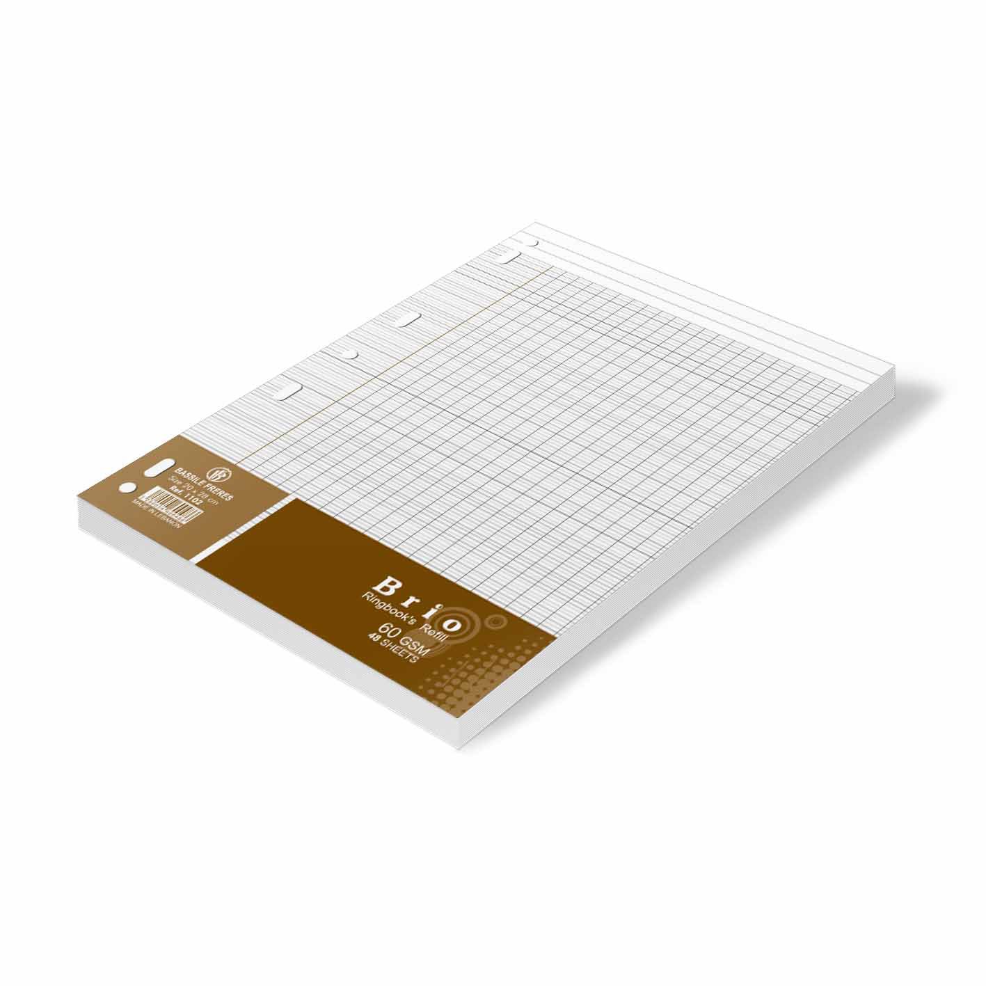 BRIO Ringbook Refill 60g Sey 48sh 20x28 cm White