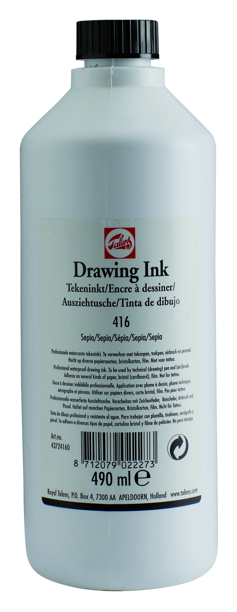 DRAWING INK 490ML SEPIA