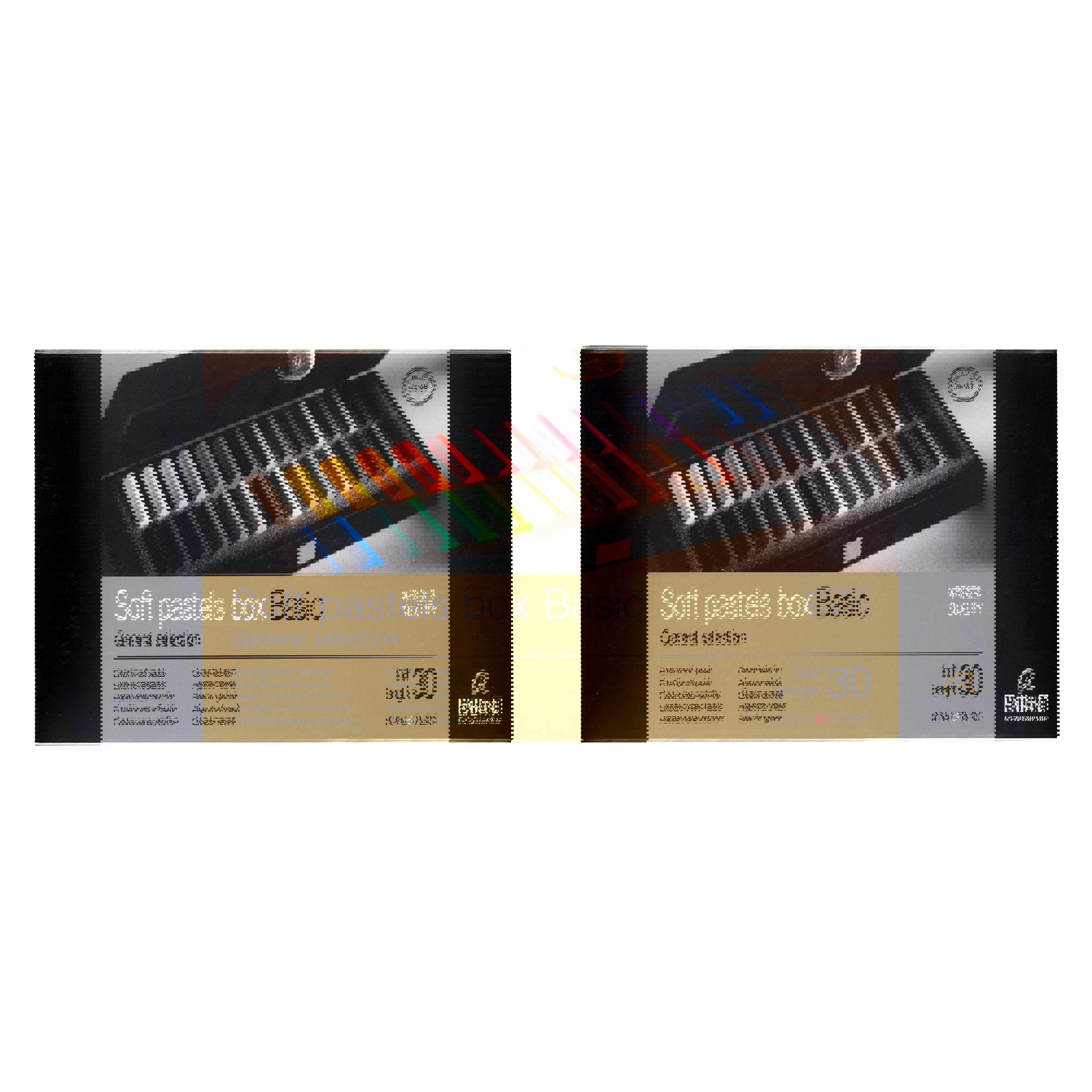 Rembrandt Soft pastel wooden box set General Selection Basic | 30 half pastels