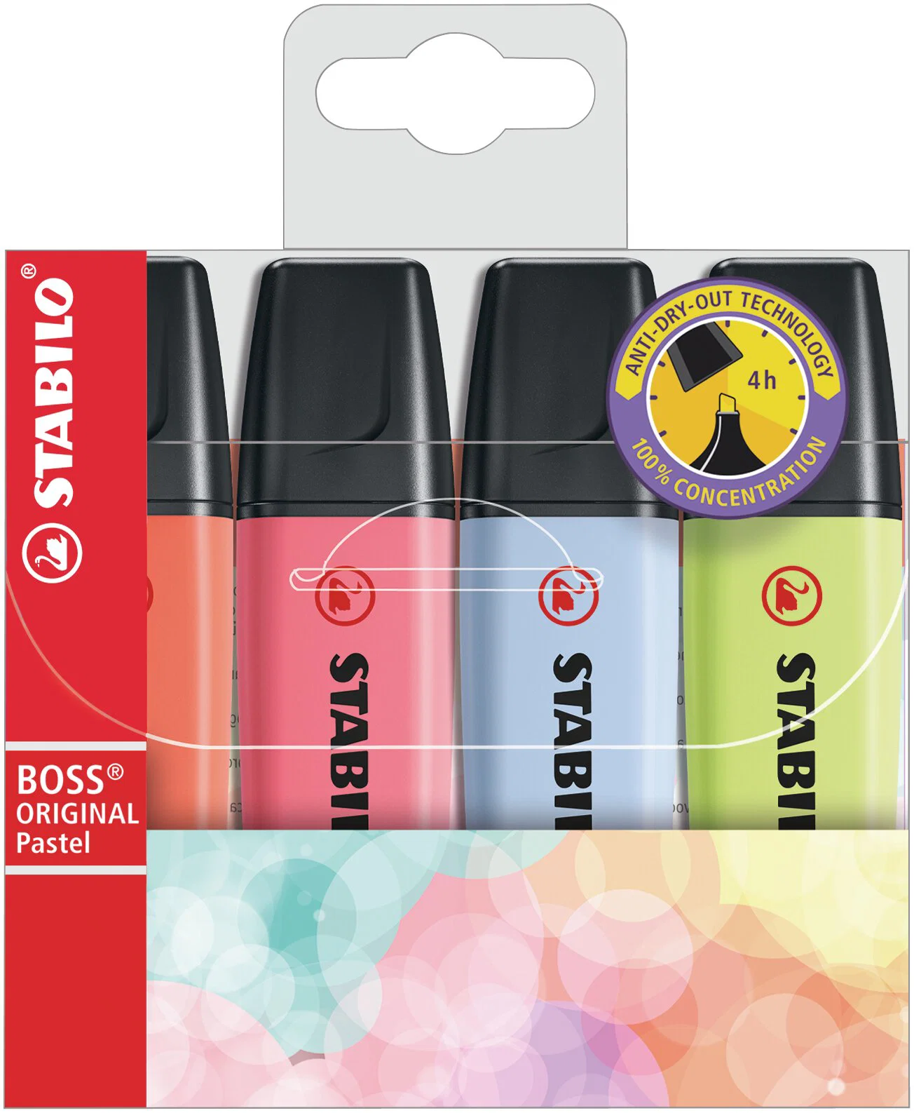 STABILO BOSS ORIGINAL Pastel Wallet of 4 Highlighters Thumbnail
