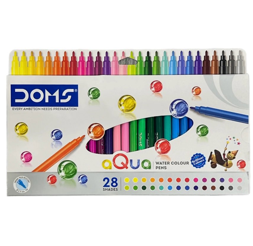 DOMS Aqua Water Colour Pens 28 shades