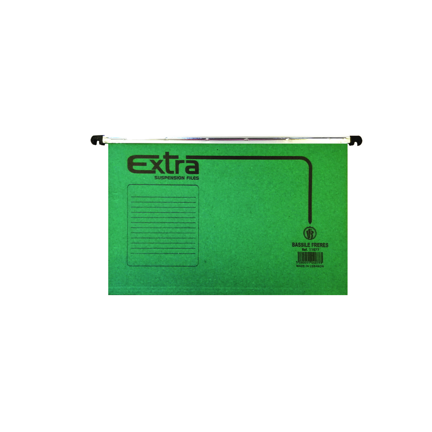 EXTRA Susp File 230g W/Fastners & Label FC Green