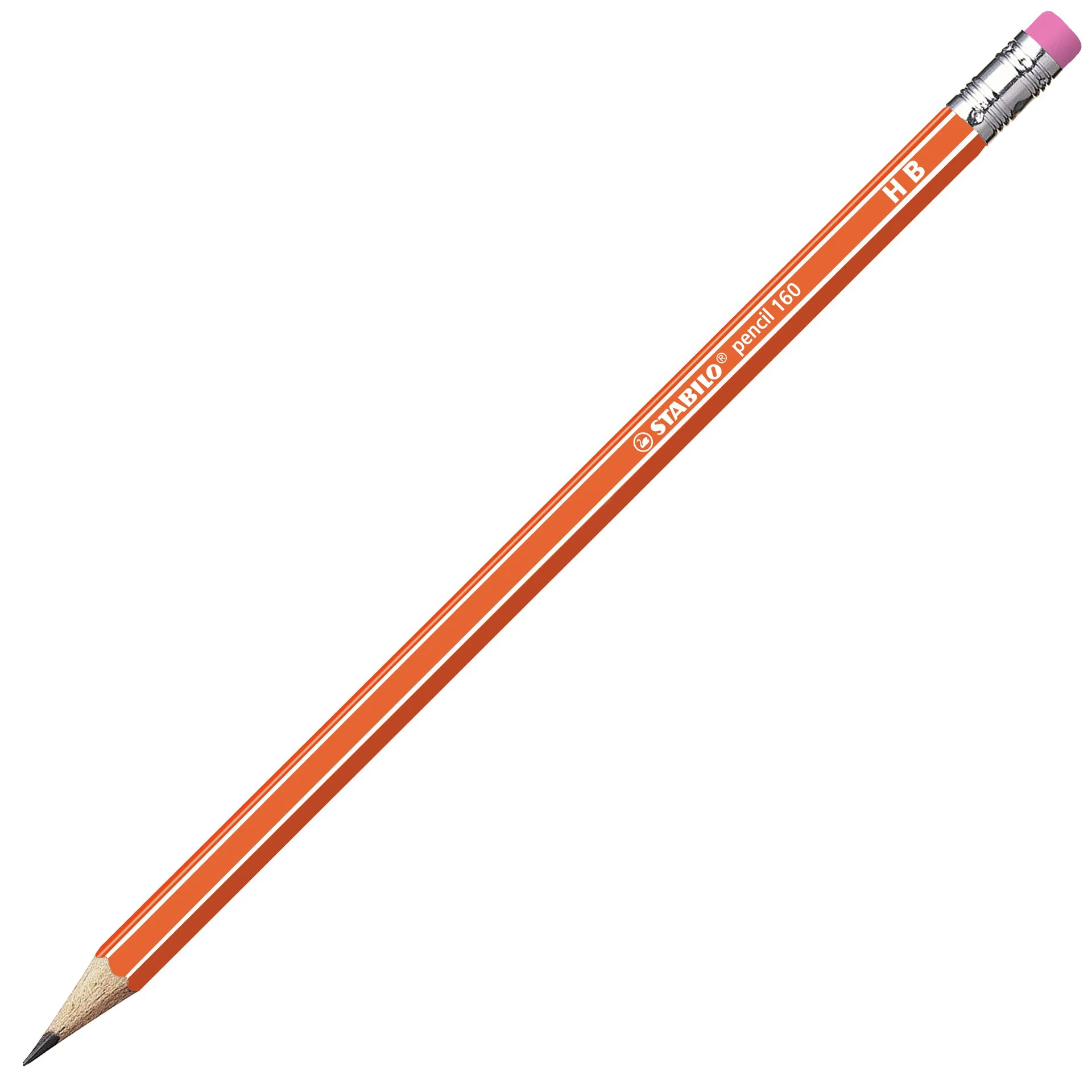 STABILO pencil 160 with eraser HB, orange barrel Thumbnail