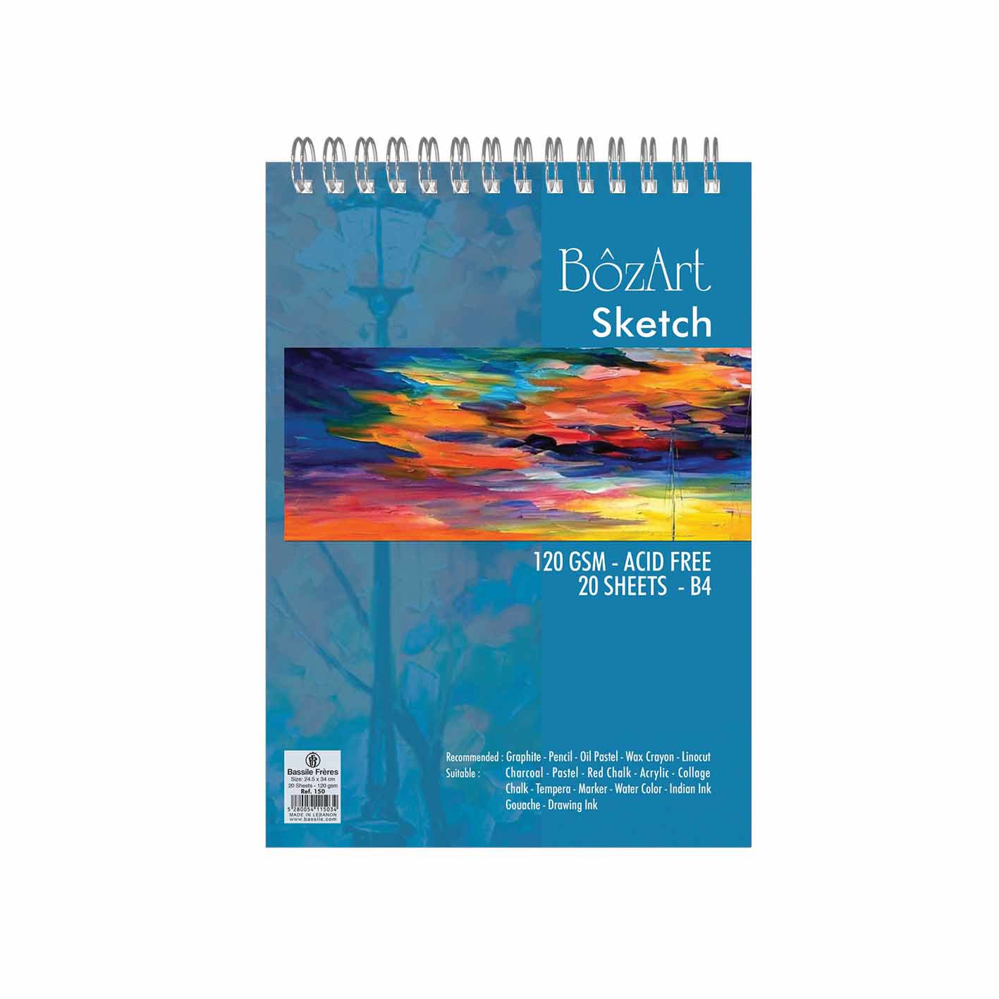 BOZART Sketch book 120g spiraled 20sh- FC