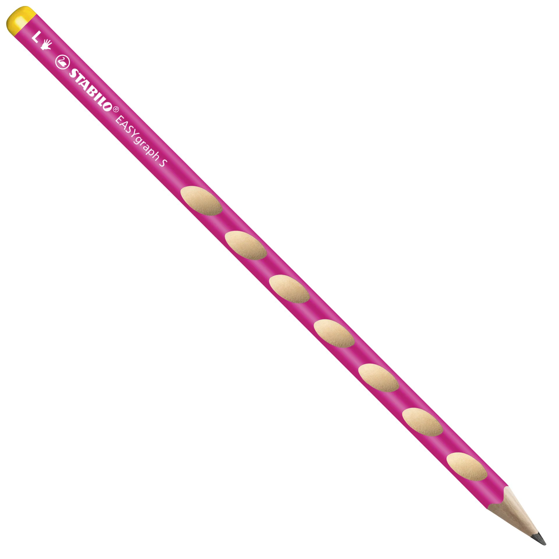 STABILO EASYgraph S ergonomic Graphite Pencil HB, left-handed, pink, set of 6 Thumbnail