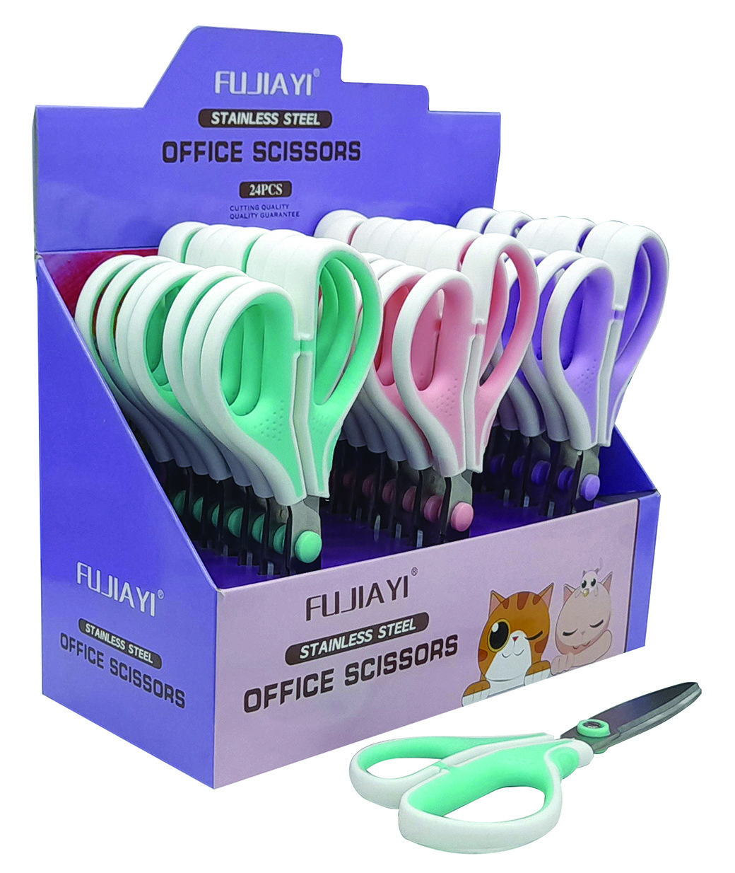 Scissors 15cm For Kids 3 Pastel colors in Display