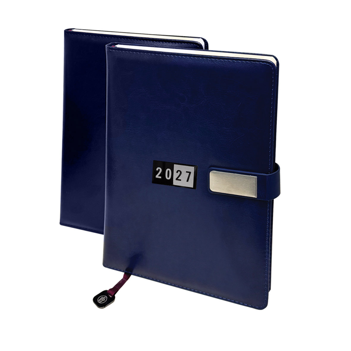 2027 Daily Diary Magnet PU Ivory P L/O DB B5