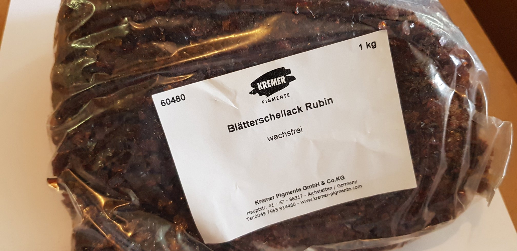 Kremer Shellac Ruby 1Kg