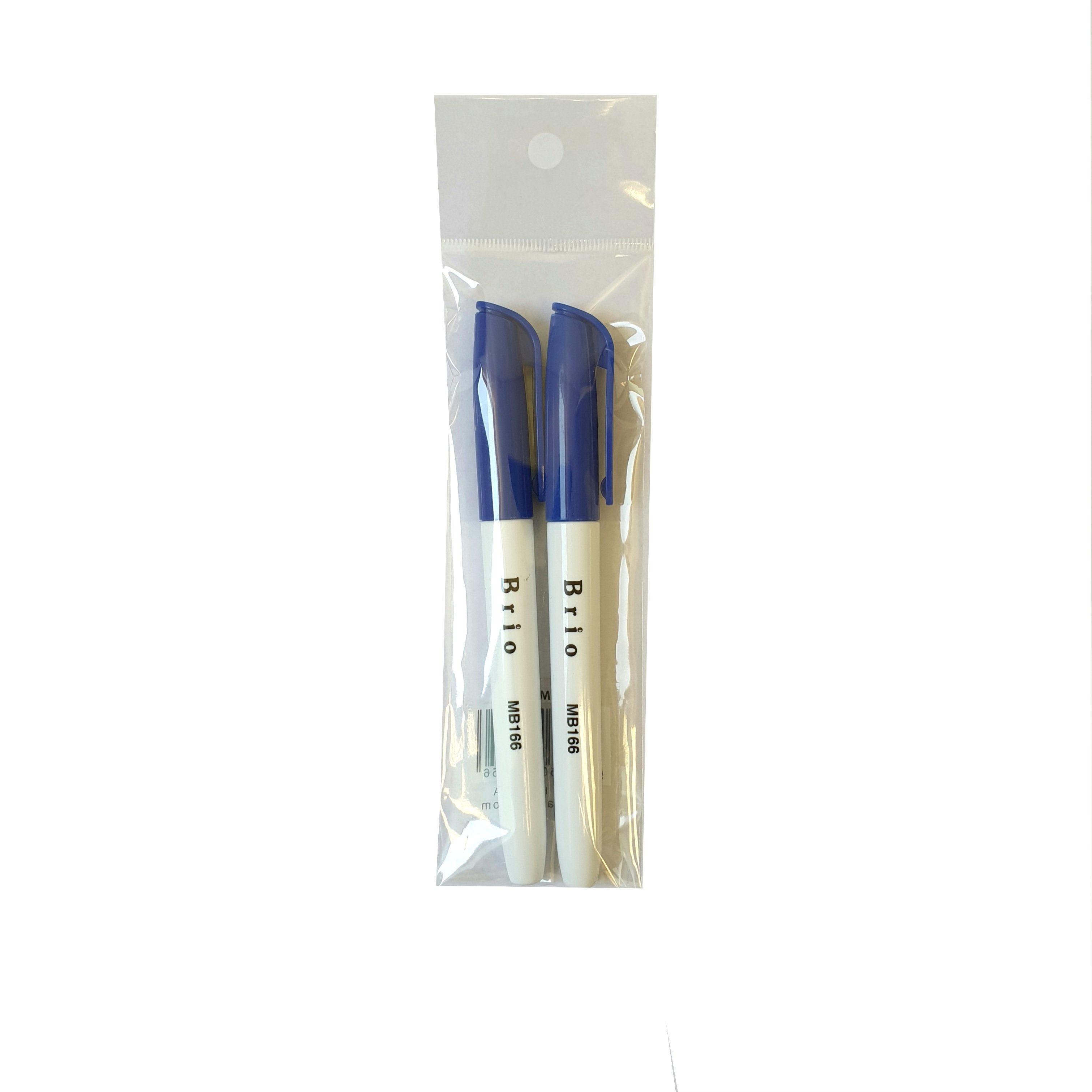 BRIO Set of 2 white board Markers, Fine, Blue