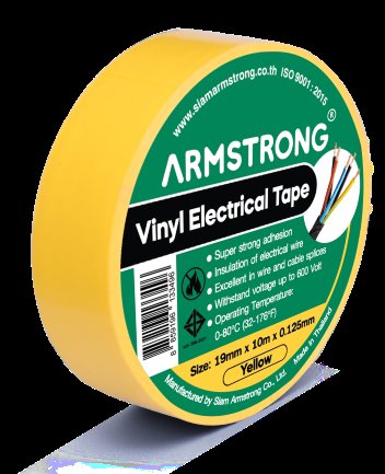 Electrical Tape Vinyl 120mic. 19mm x 10m Yellow