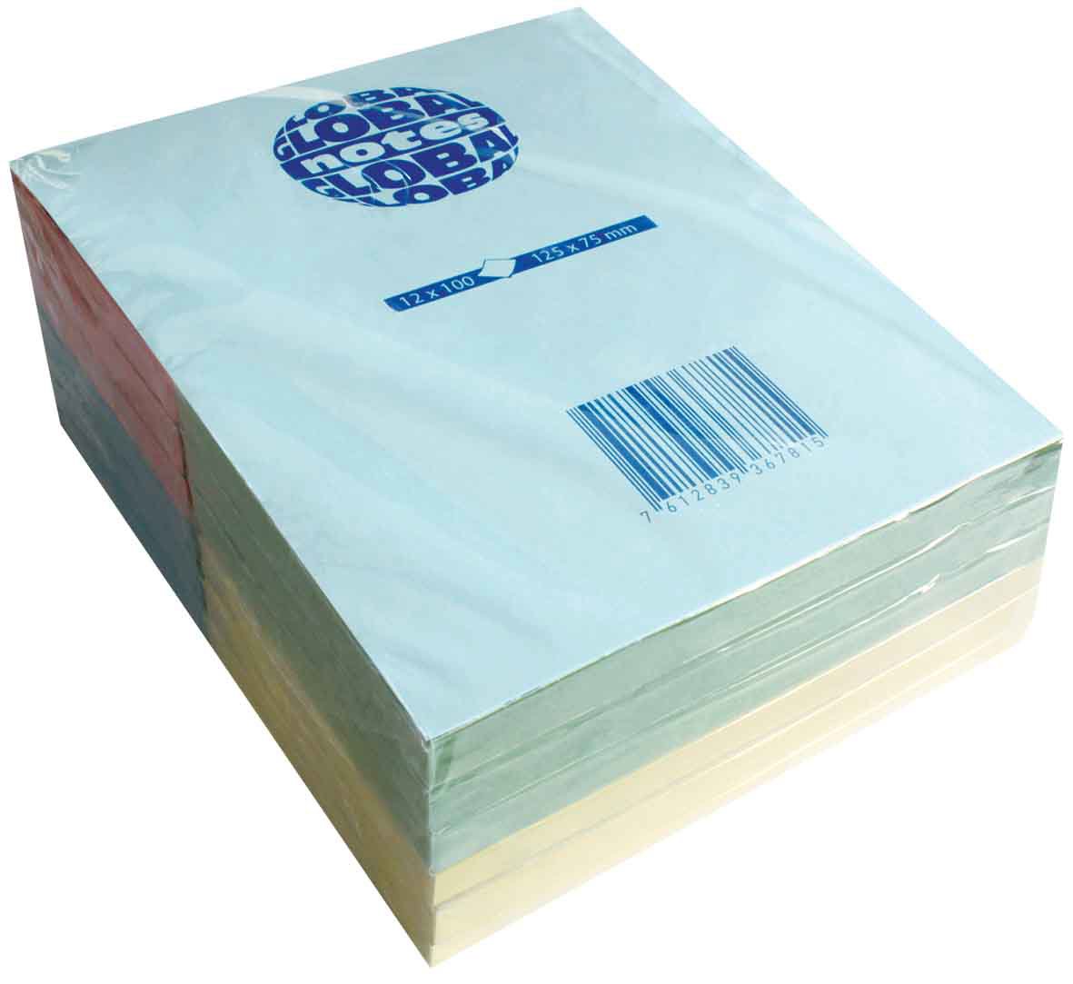 Global Notes 75gsm 100sh 125x75mm 4Pastel col(1DZ)