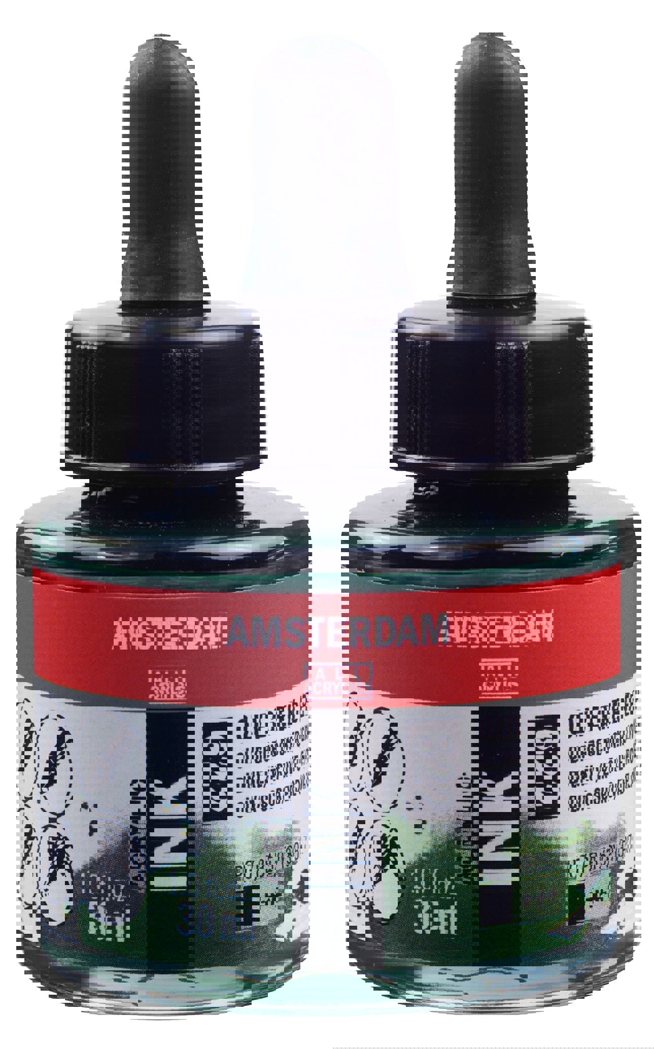 Amsterdam Acrylic Ink Bottle 30 ml Olive Green Deep