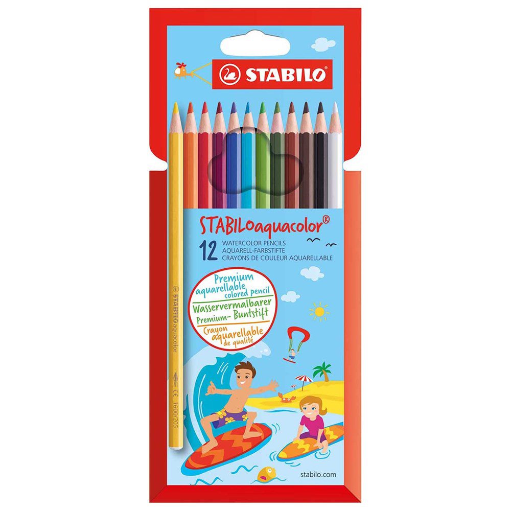 1612-6 aquacolor  of 12 colors in cardboard box