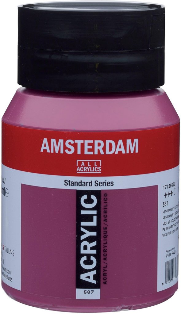 Amsterdam Standard Series Acrylic Jar 500 ml Permanent Red Violet