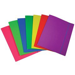 Flap File Invercote 380g- FC-w/Elastic-Pink