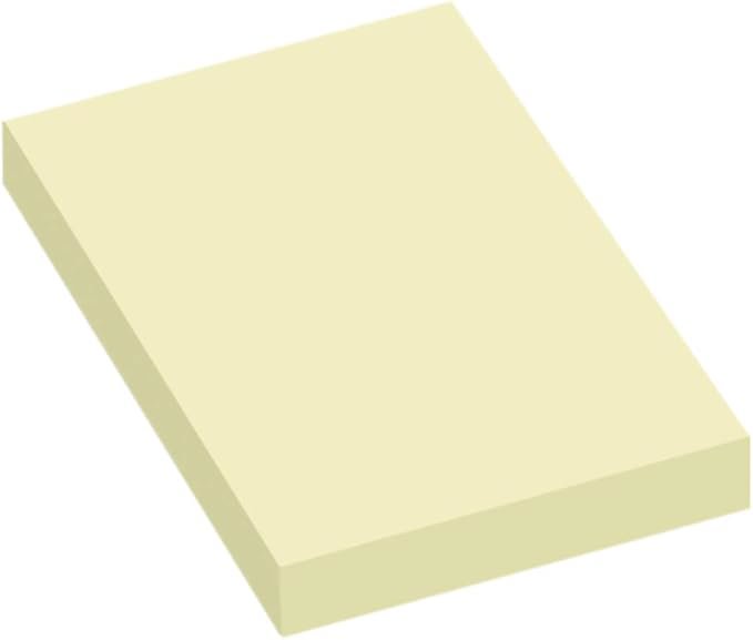 Sticky notes pad 100sh 75x50mm, Pastel Yellow