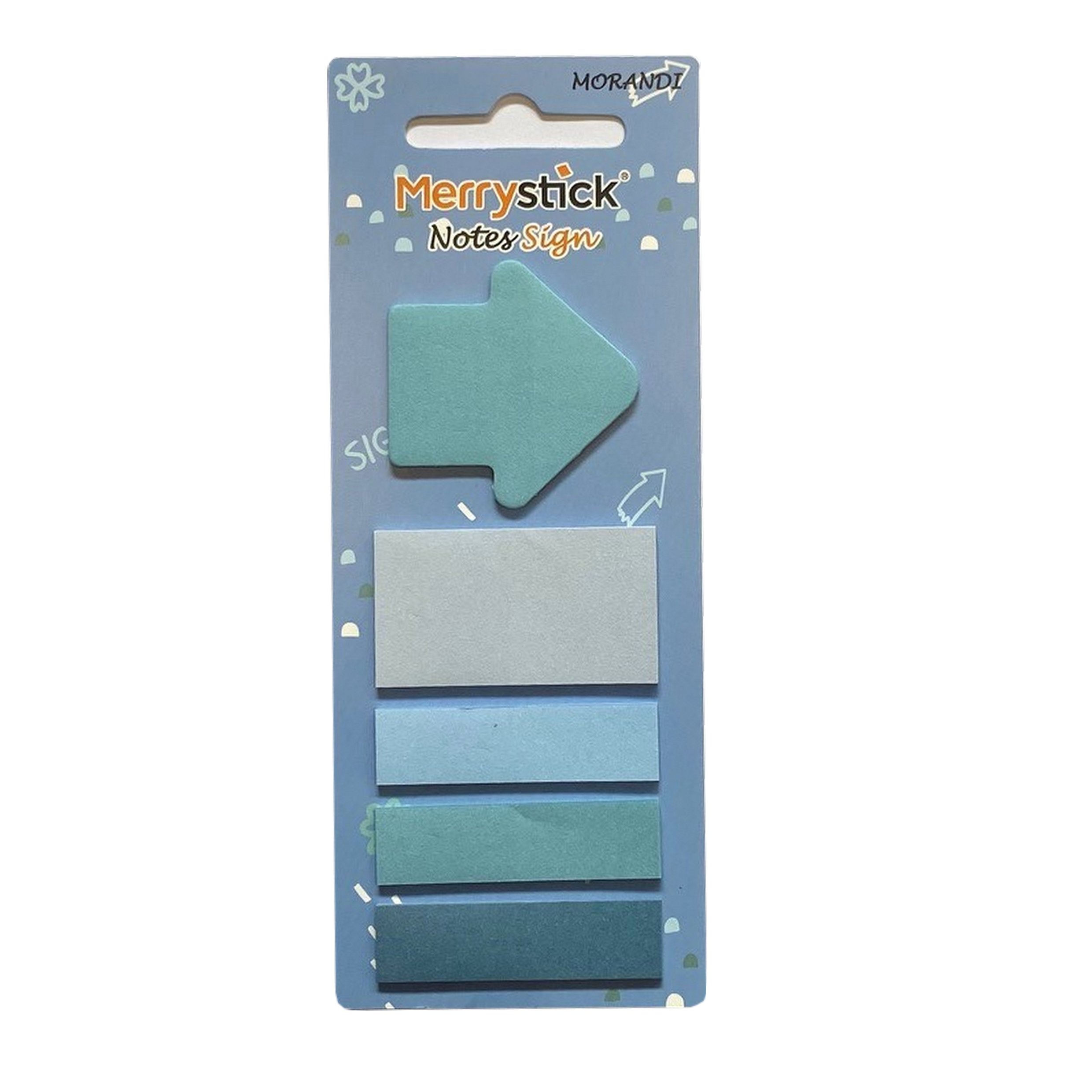 Sticky notes pad 5X20sh 3X45X12MM Arrow Blue