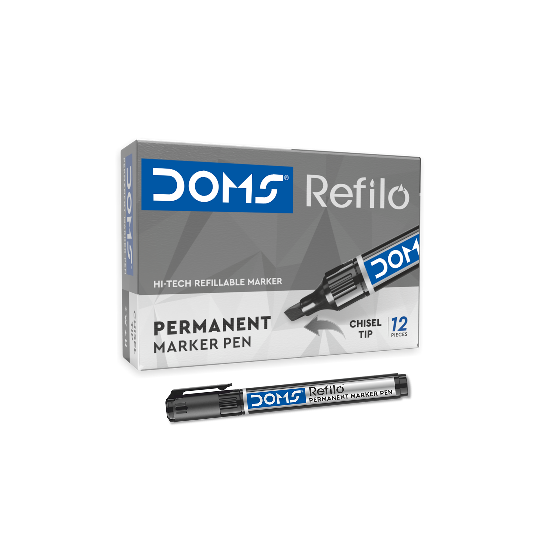 DOMS INXTEN Permanent Marker bullet tip Red