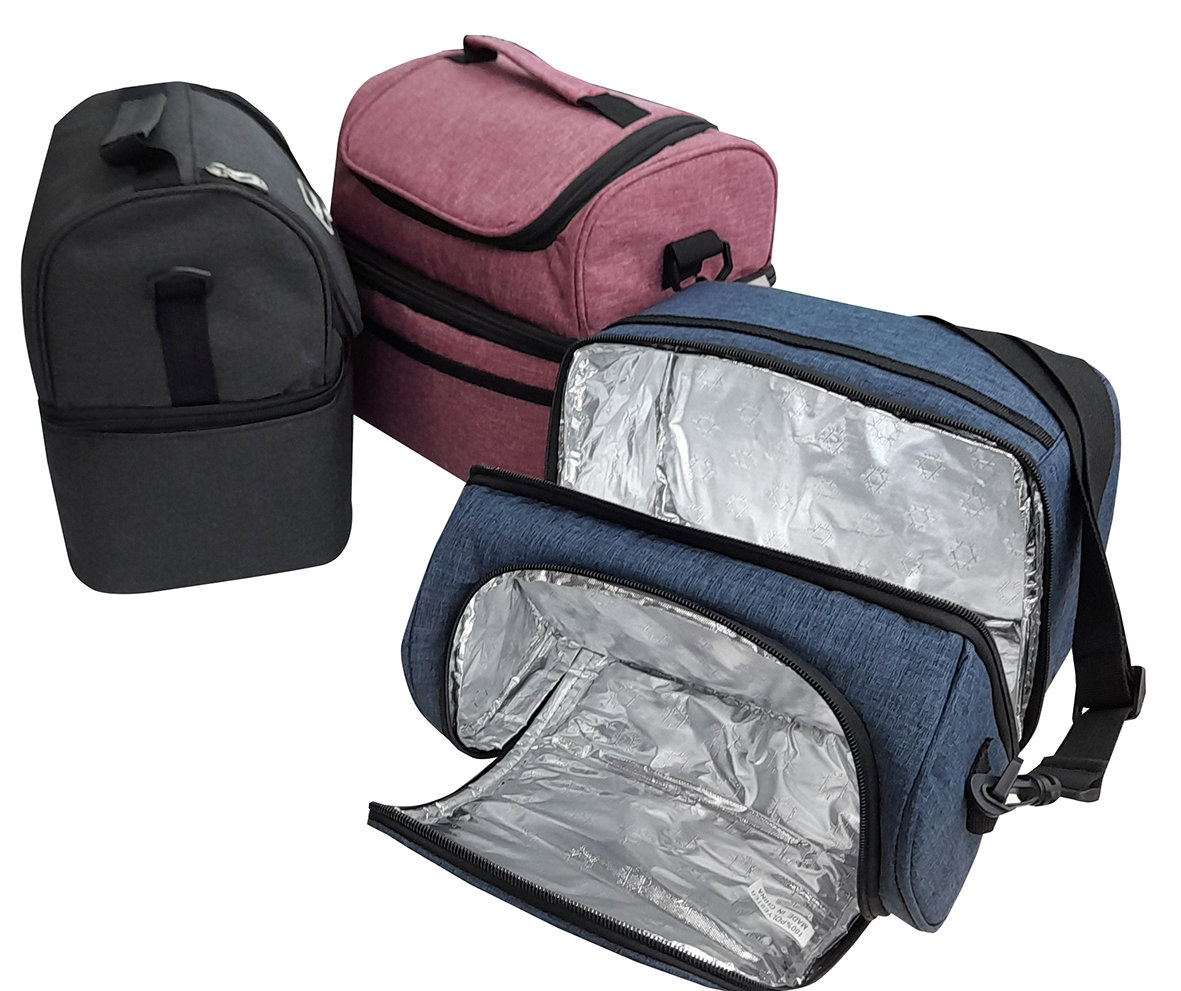 Lunch bag Large 2 compartments w/ 2zippers 3colors