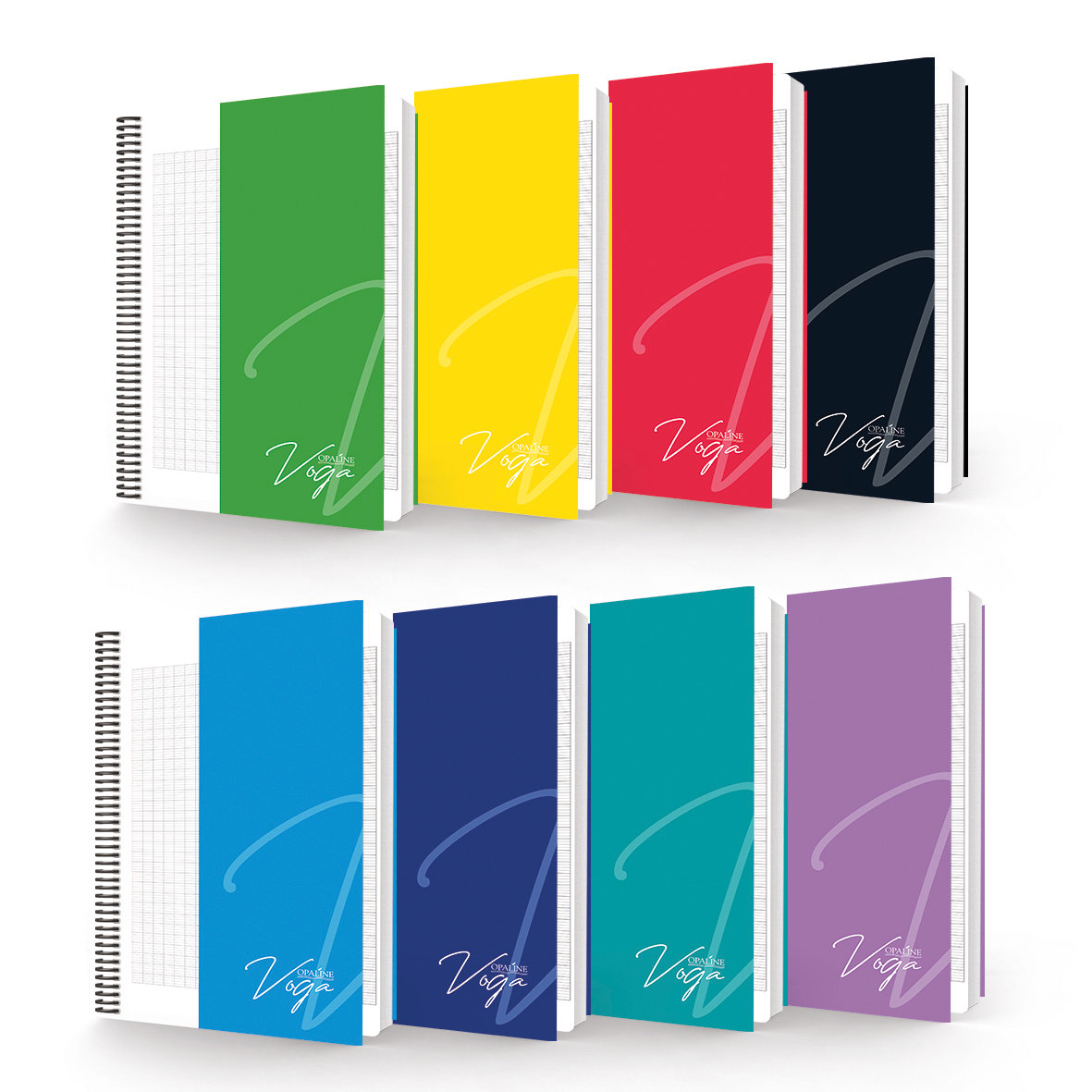 OPALINE VOGA 70 GSM COPYBOOKS University Book Seyes, 96 Sheets, A4, Left Opening, Assorted