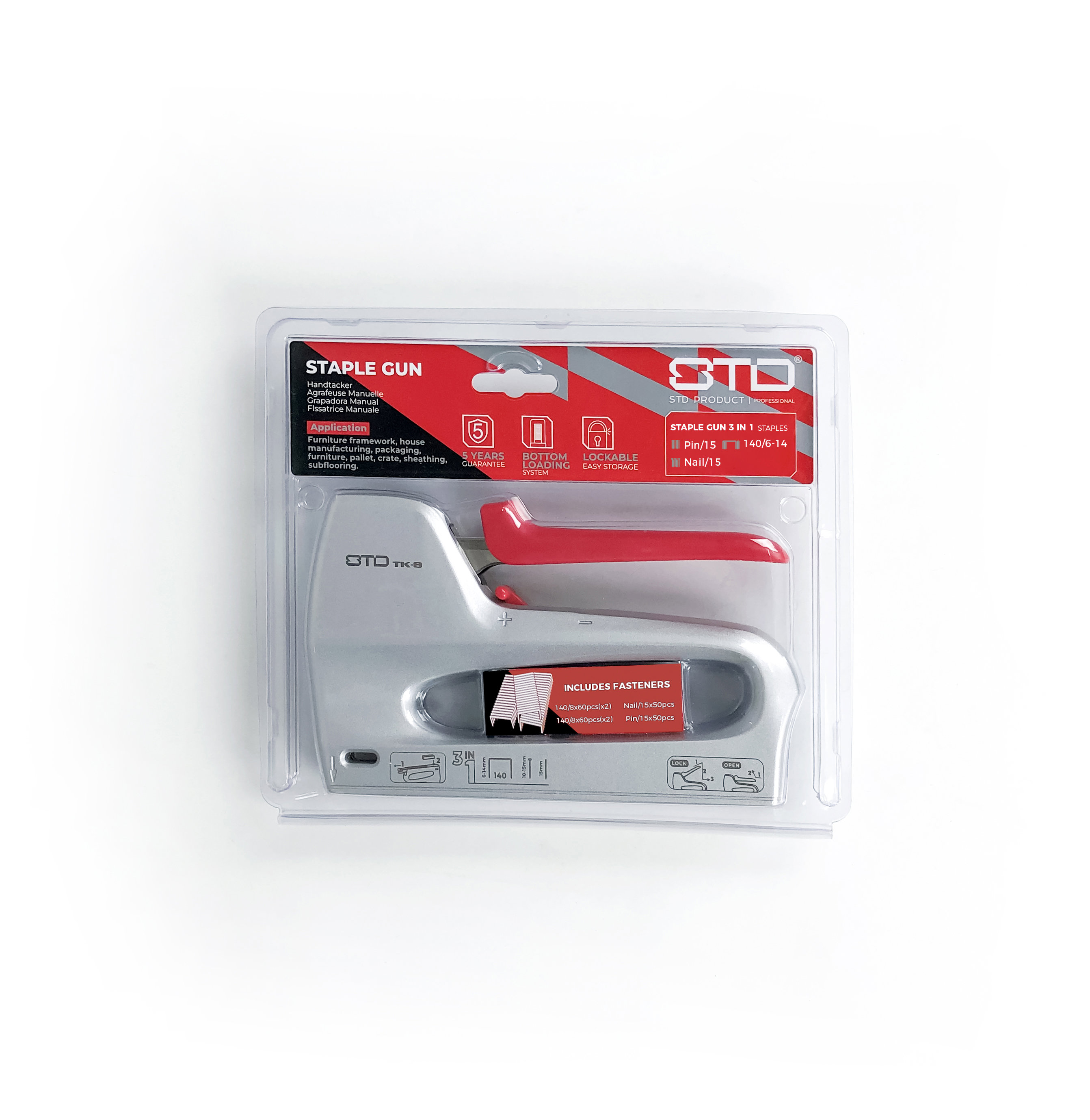 Power Tacker Aluminum Alloy Heavy Duty 3 in 1