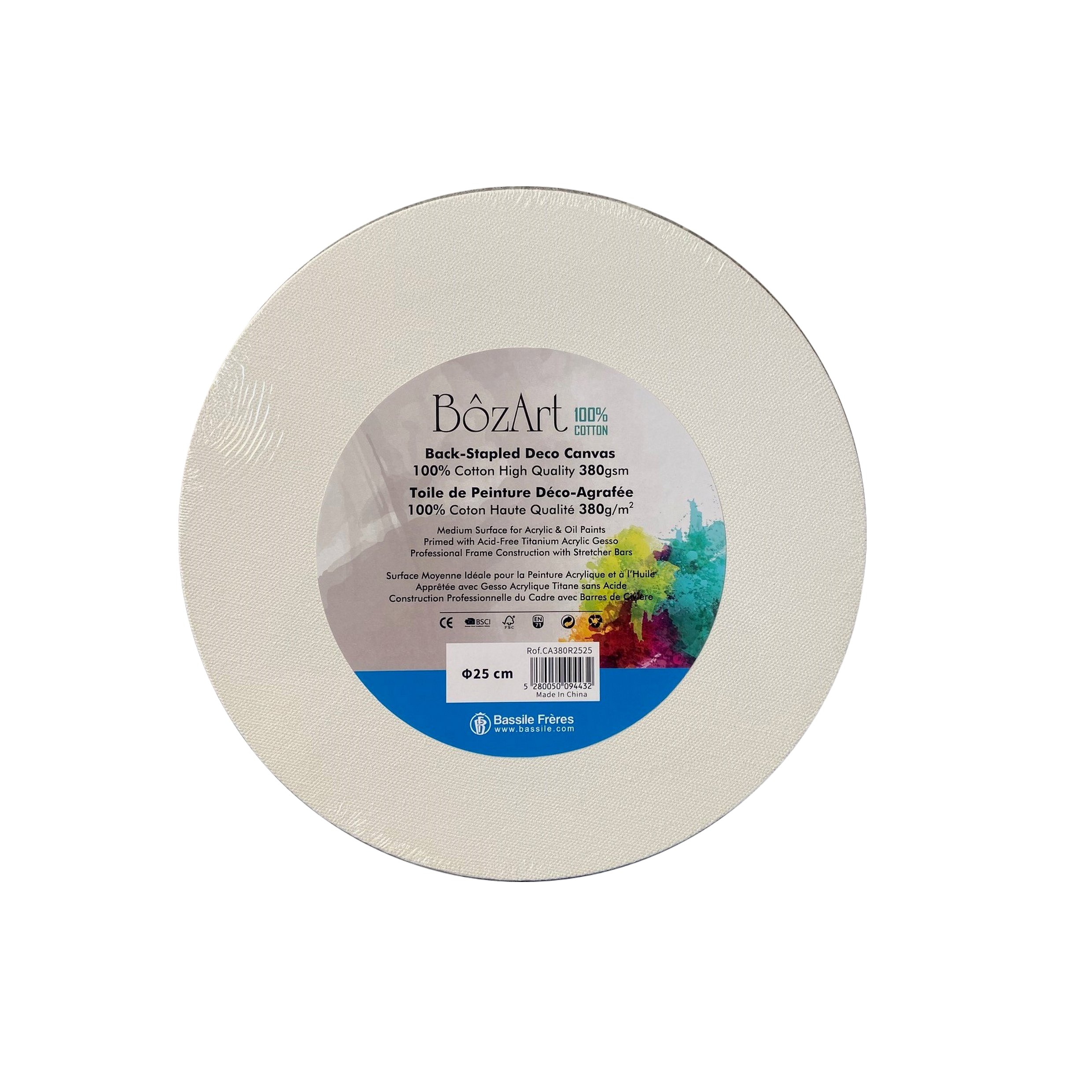 BOZART CANVAS 380g 100% COTTON Round 25x25cm