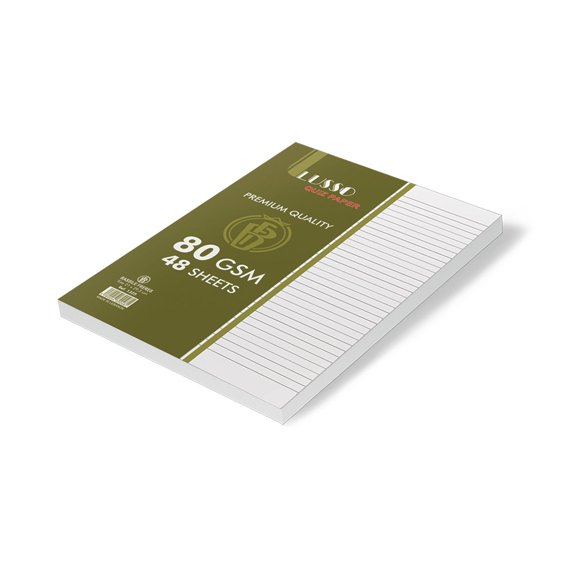 LUSSO Quiz Paper 80g Lin 48sh A4  White