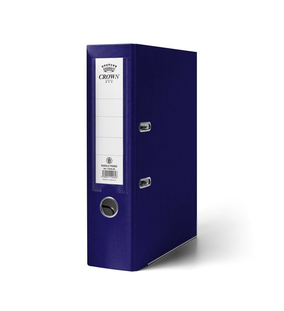 CROWN Letter-file PP 8cm A4 Dark Blue
