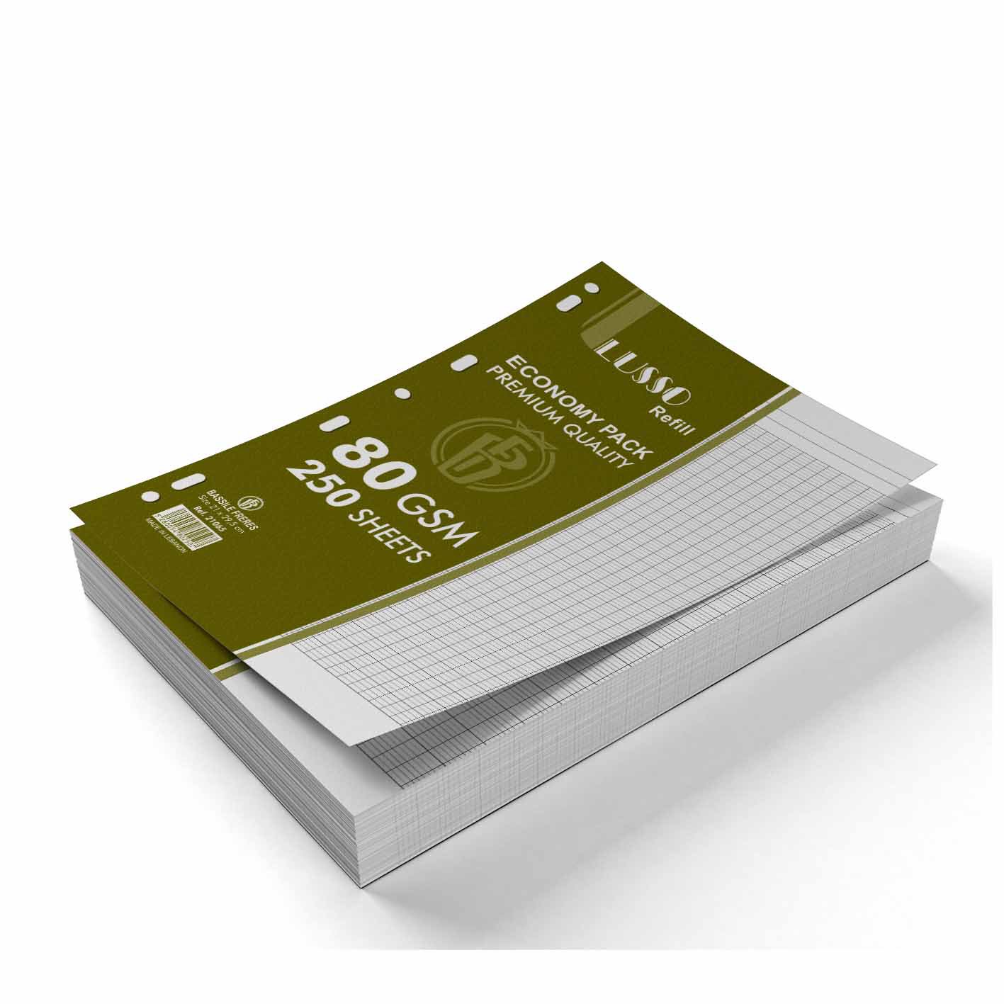 LUSSO Ringbook Refill Eco Pack 80g Sey 250sh A4 WT
