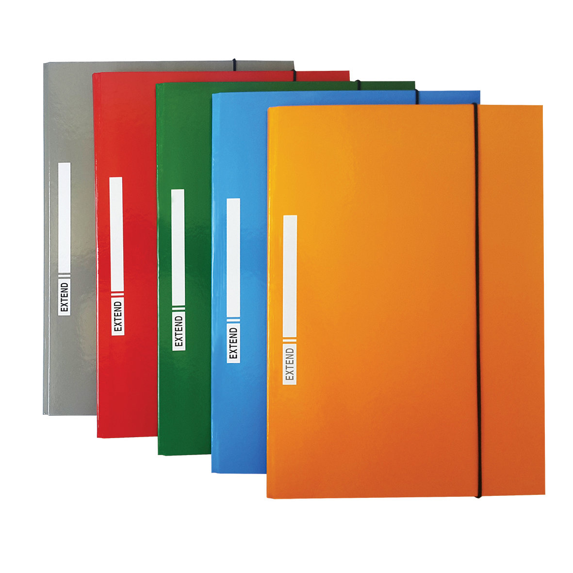 Flap File 1000g Glossy With Elasti Cord-FC-Grey