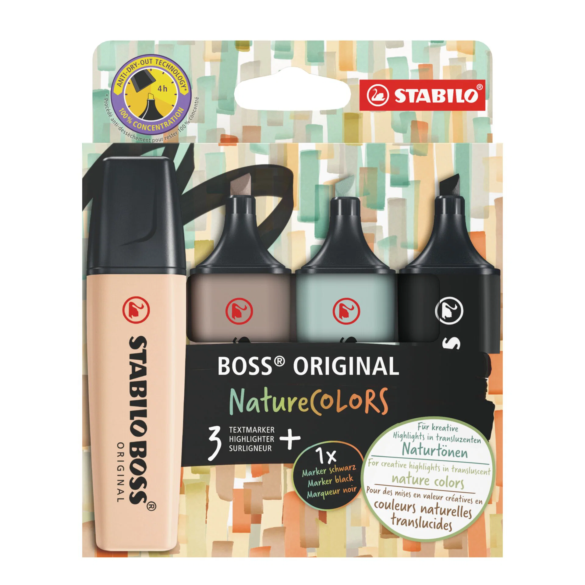 STABILO BOSS ORIGINAL NatureCOLORS Wallet of 4 Highlighters Thumbnail