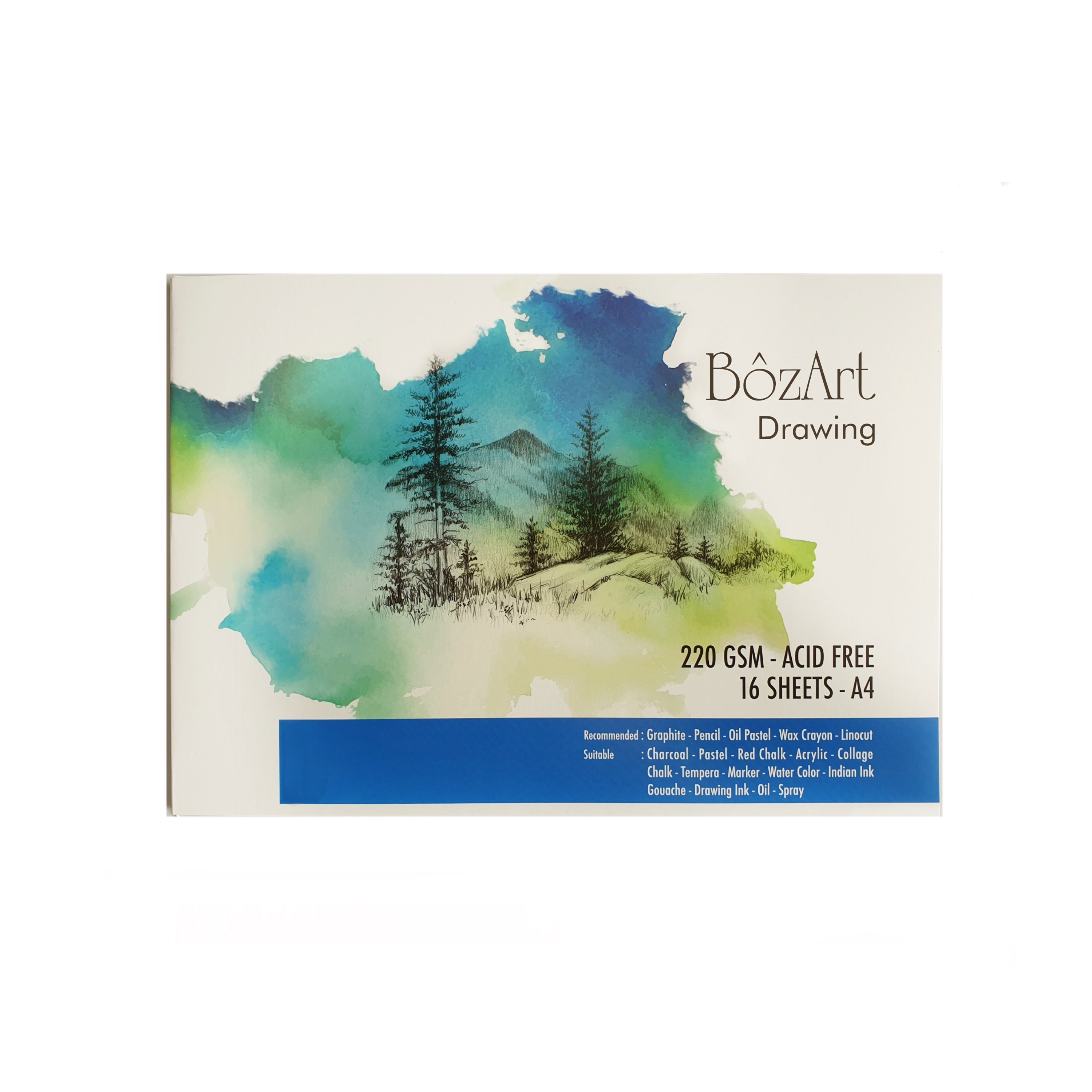BOZART Drawing Pad Italian Paper 220gsm 16sh A4