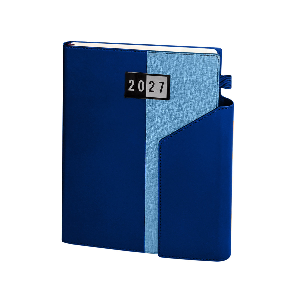 2027 Daily Diary Magnet PU Ivory P Duo DBLB L/O B5