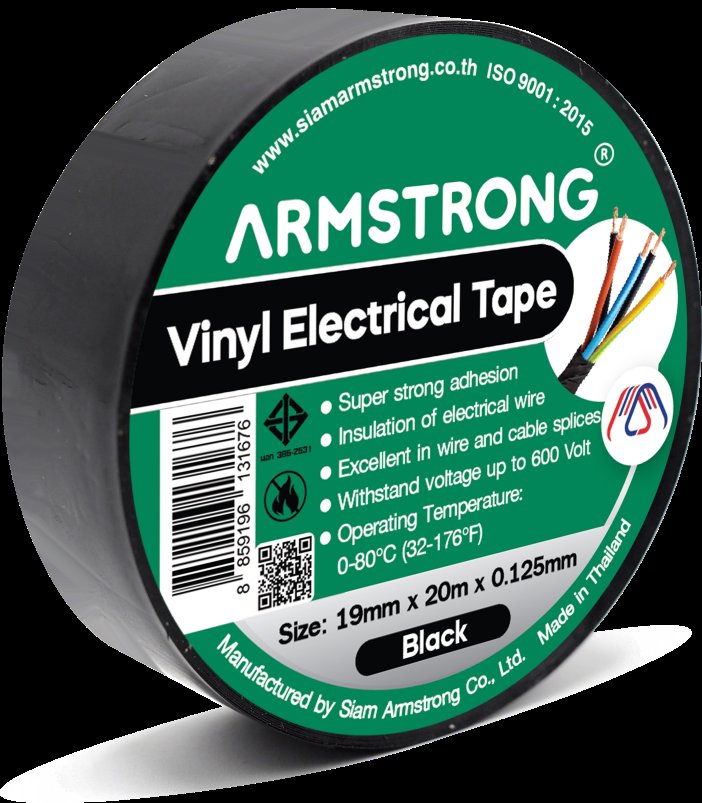 Electrical Tape Vinyl 120mic. 19mm x 20m Black