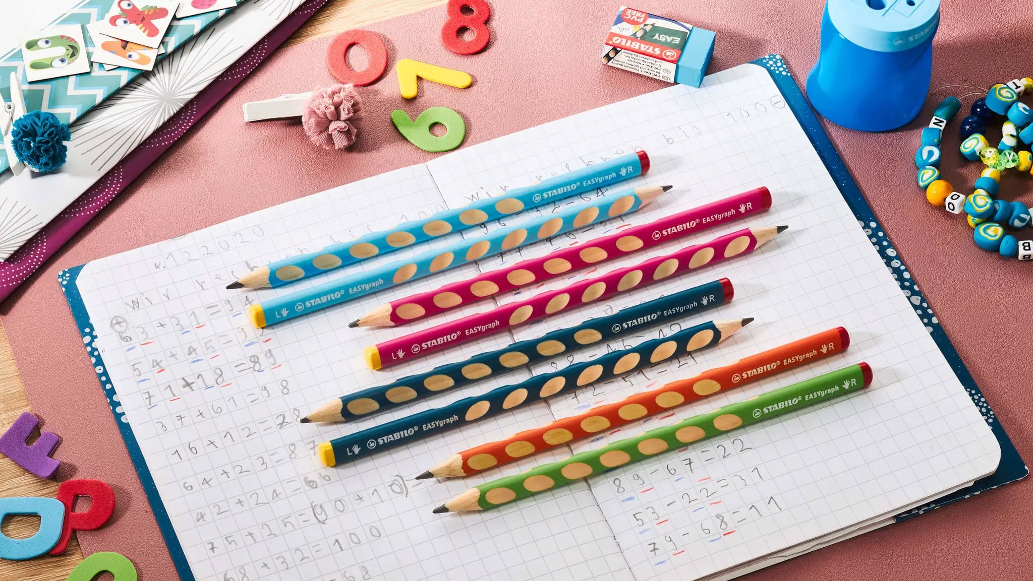 STABILO EASYgraph S ergonomic Graphite Pencil HB, left-handed, blue, set of 6 Thumbnail