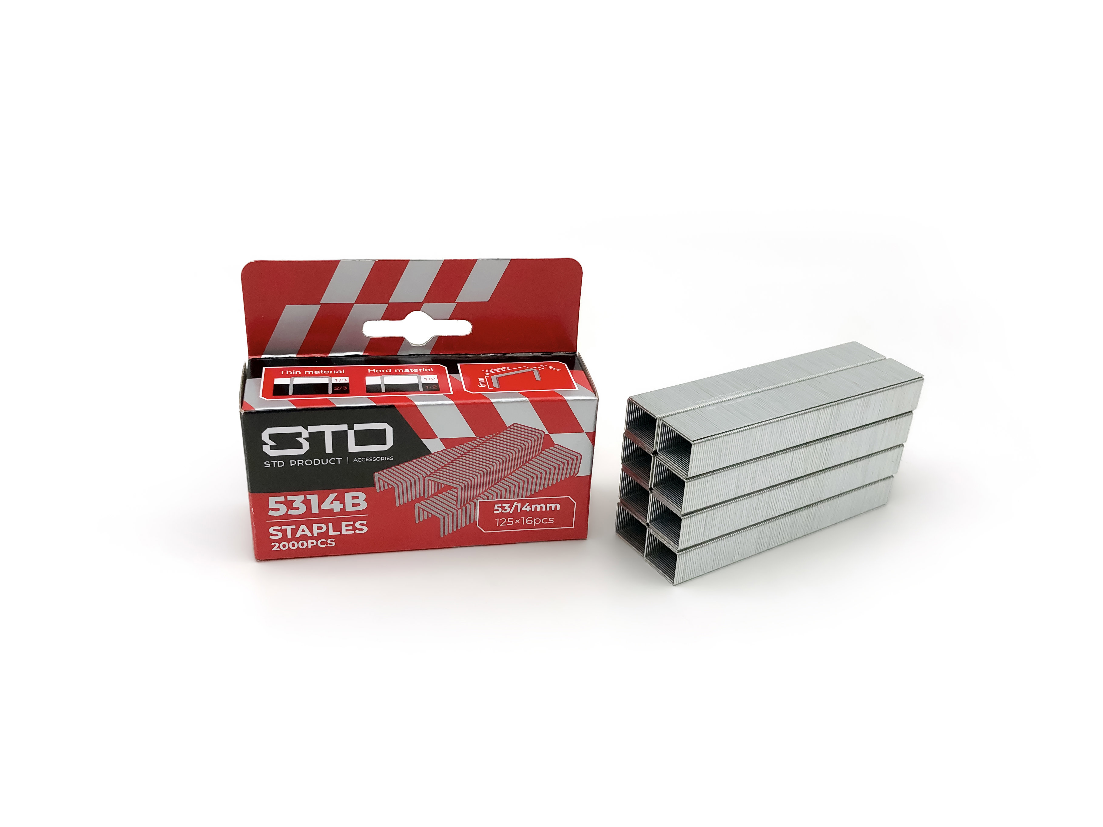 STD Staples H.Duty No. 53/14 (125x16 =2000 Pcs)