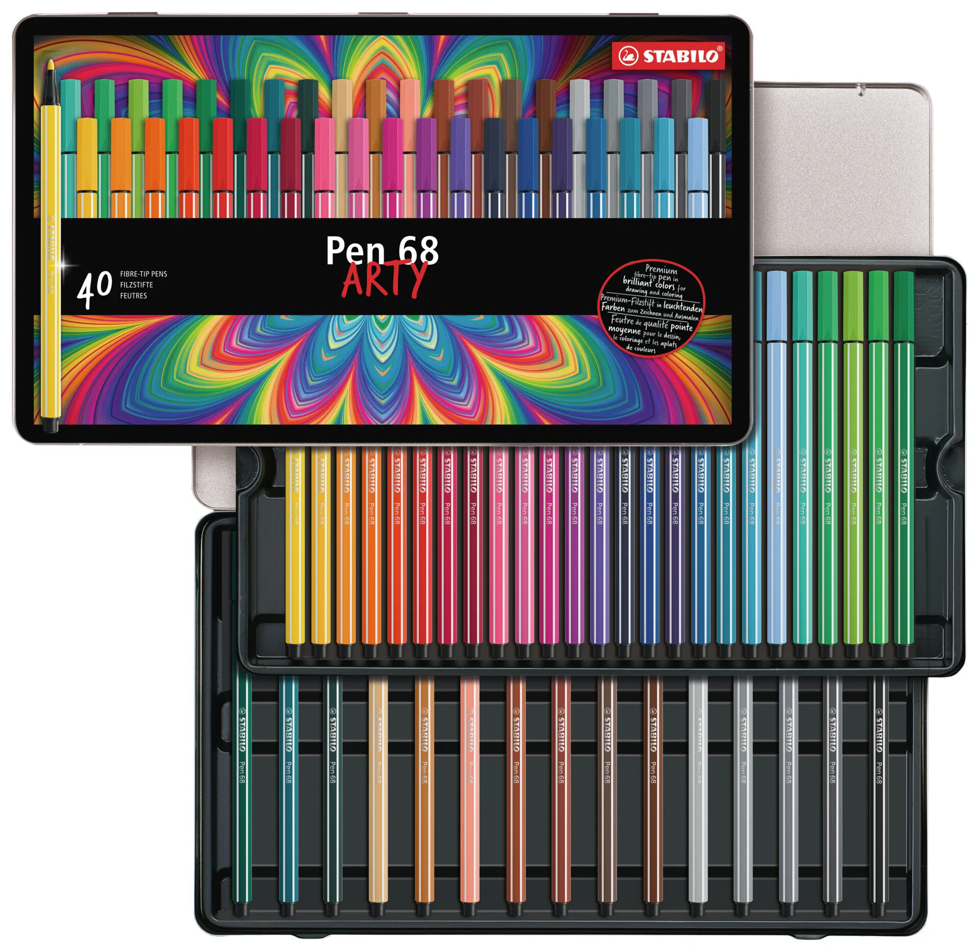 ARTY Pen 68 Metal Box 40 Pieces Thumbnail