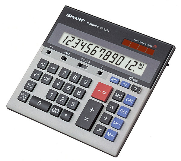 SHARP Desk Calculator Large 12 Digits 2 Memories