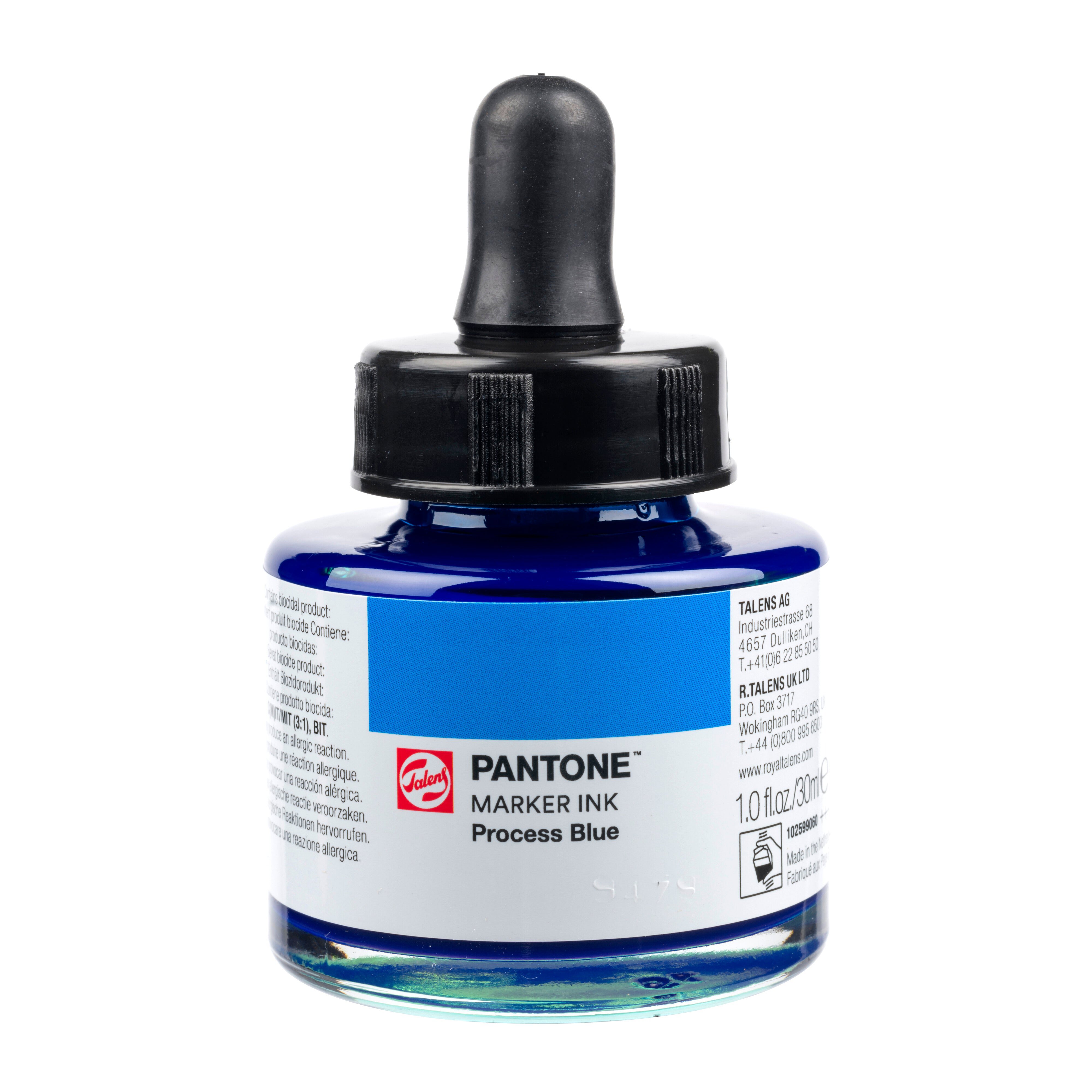 Talens Pantone Marker Ink 30ml Process Blue