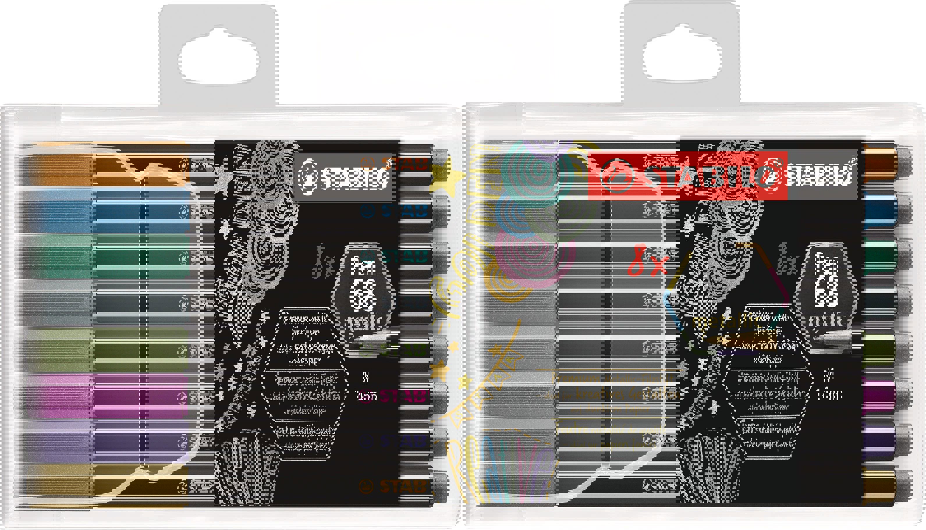 6808/8-11 Pen 68 Metalic Plastic Wallet 8pcs