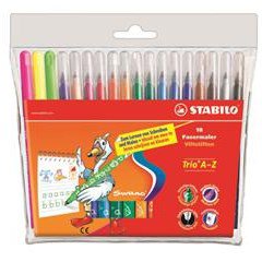 Trio A-Z 18pcs fibre pen wallet