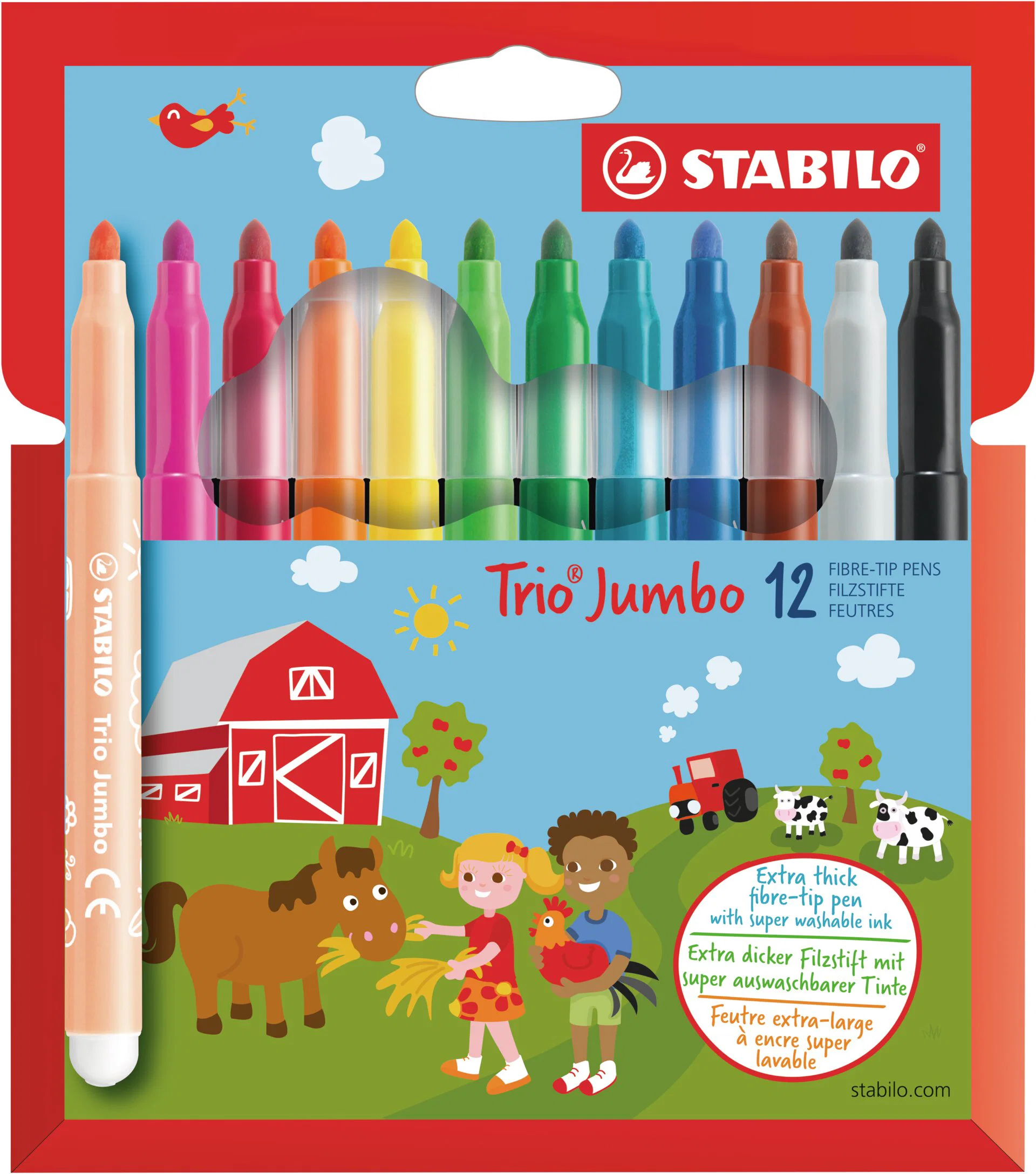 Stabilo Trio Jumbo Cardboard 12 Pieces Thumbnail