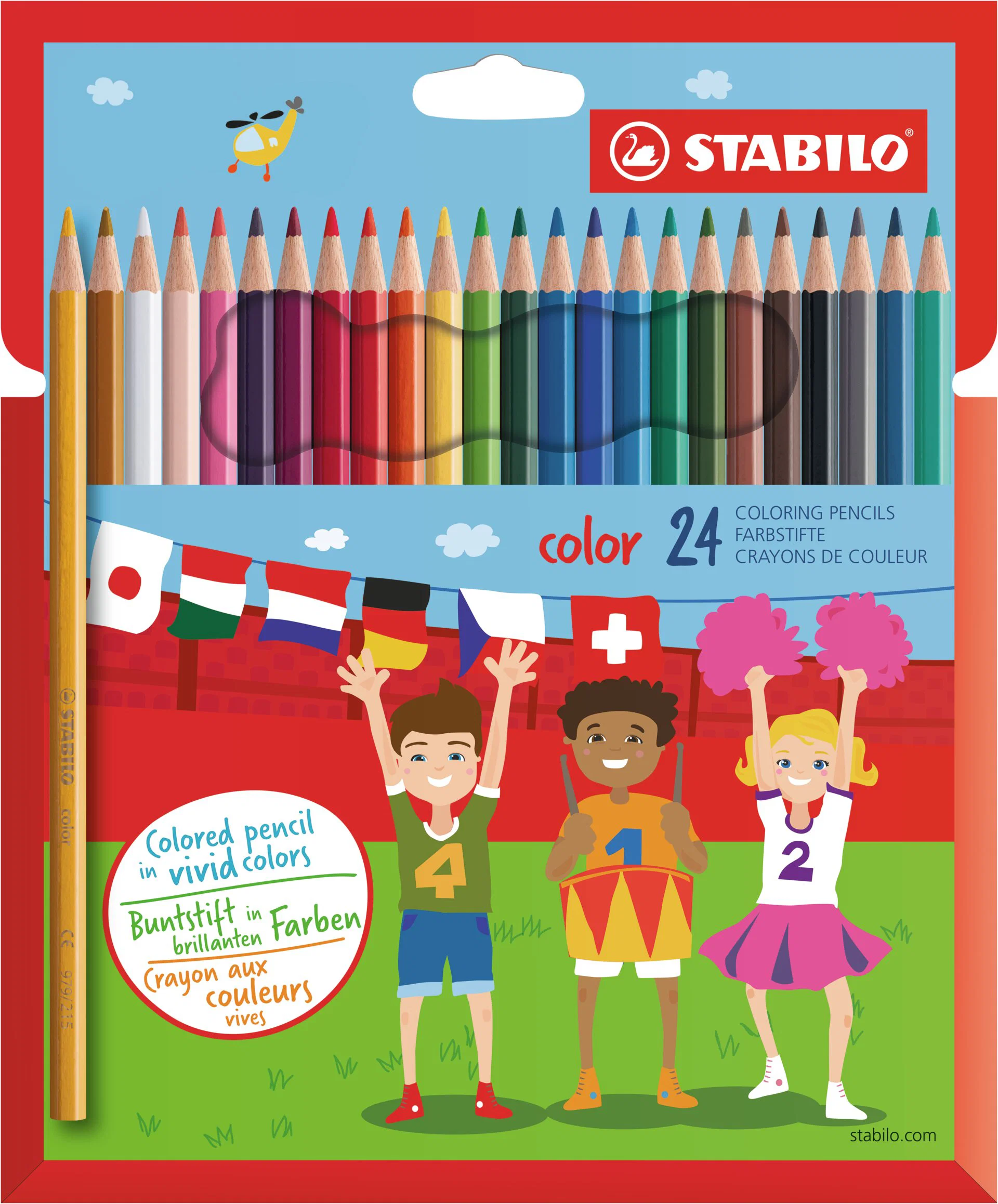 Coloring pencils 24 colors in cardboard Thumbnail