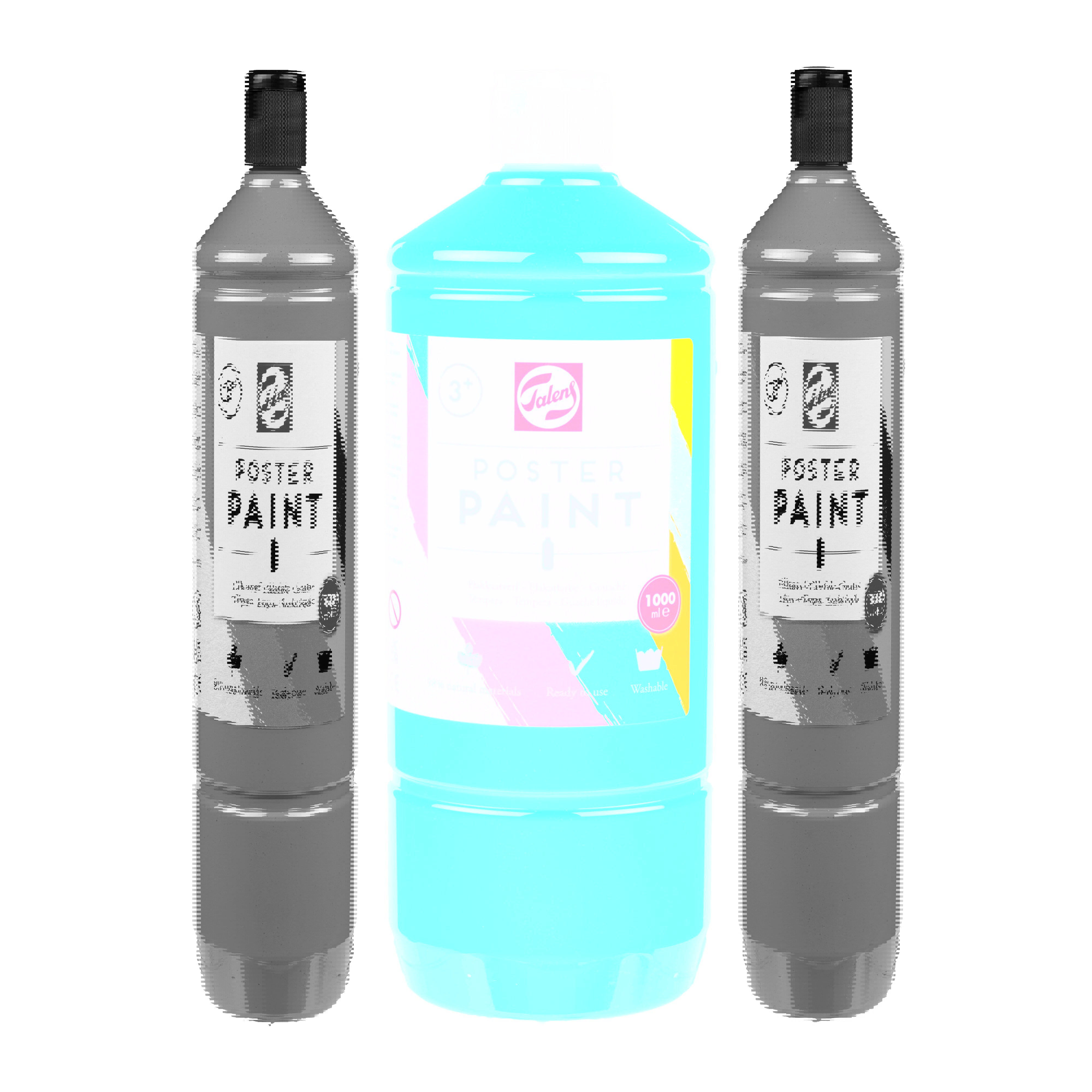 Talens School Colours Bottle 1000 ml Turquoise