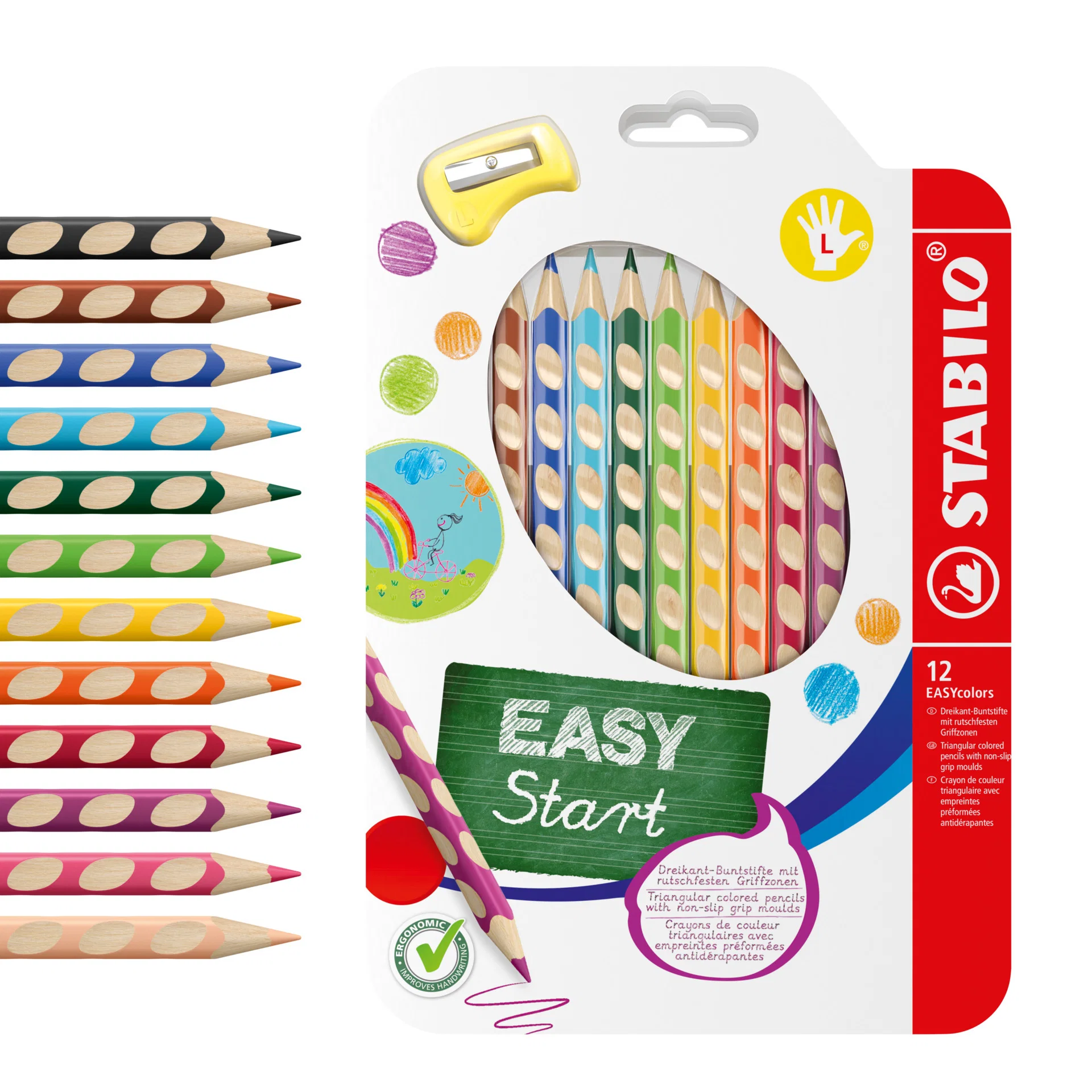 Stabilo EASYcolors Wallet 12 Pieces Thumbnail