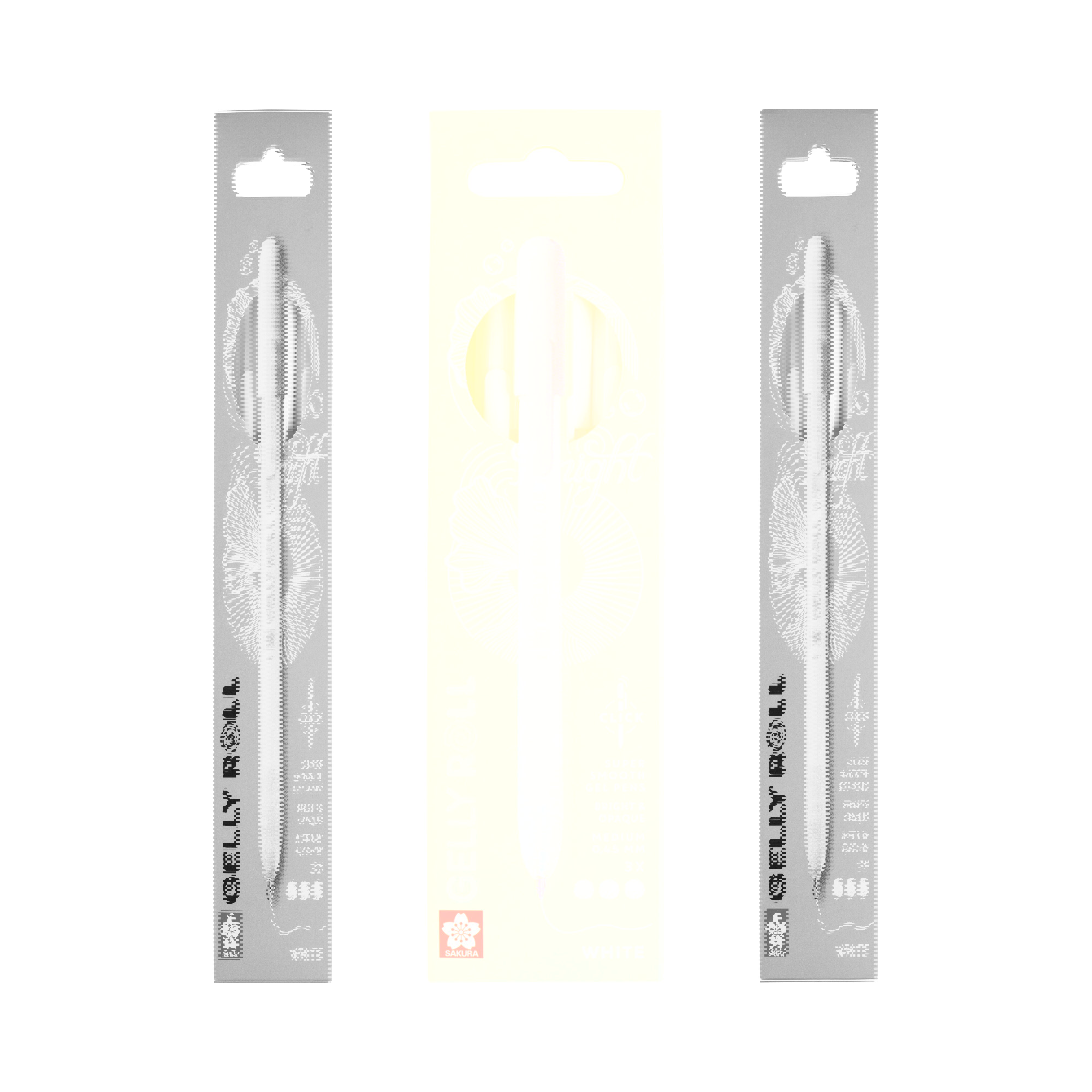 Sakura Gelly Roll Classic Retractable Gel Pens, 3-Pack White 1 Set
