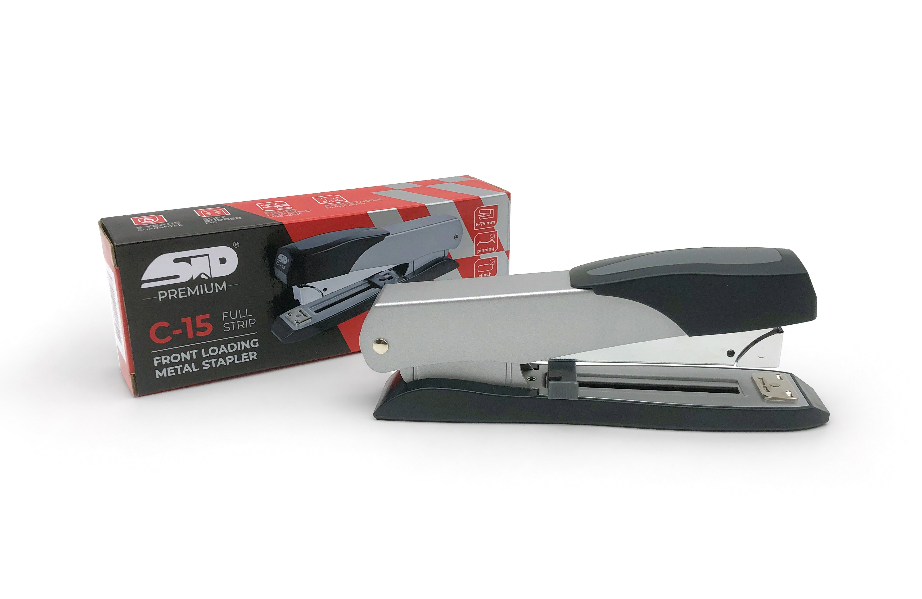 Stapler DELUXE Full Strip FrontLoad 24/6-26/6,25sh